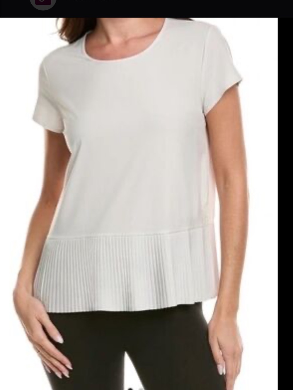 SPANX Yes, Pleats! short Sleeve Tee Size Large